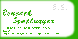 benedek szatlmayer business card